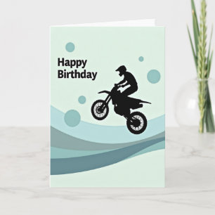 Adventure Geburtstag Motorrad Sprung Karte