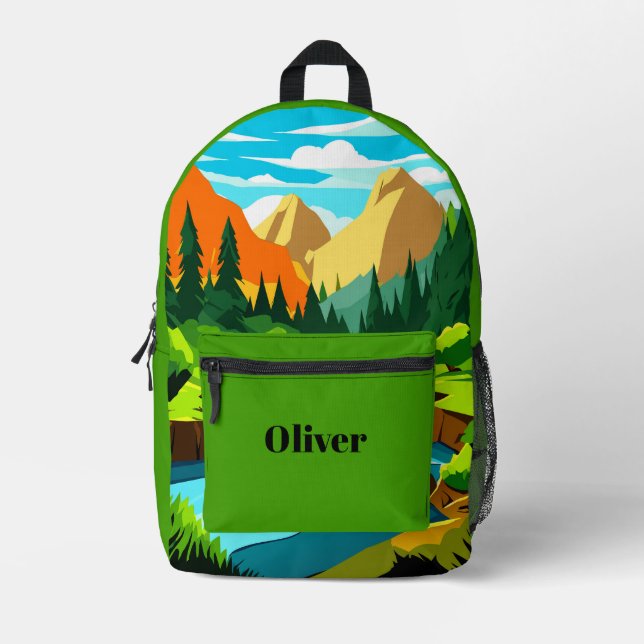 Adventure Hiking Backpack for Kids Bedruckter Rucksack (Vorderseite)