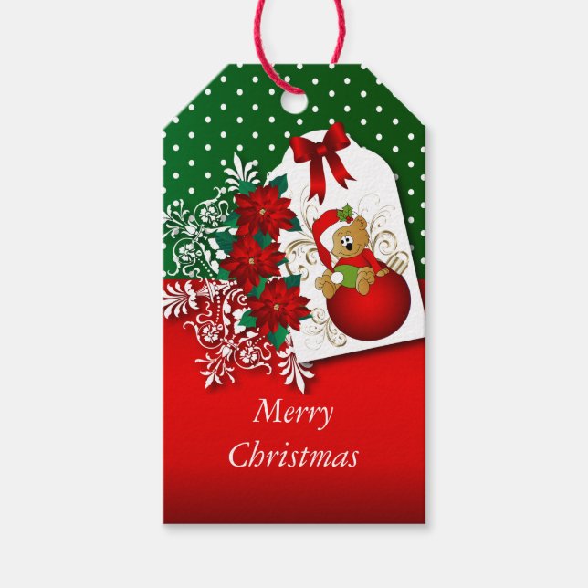 Adventure Holiday Weihnachtsbär Geschenkanhänger (Vorderseite)