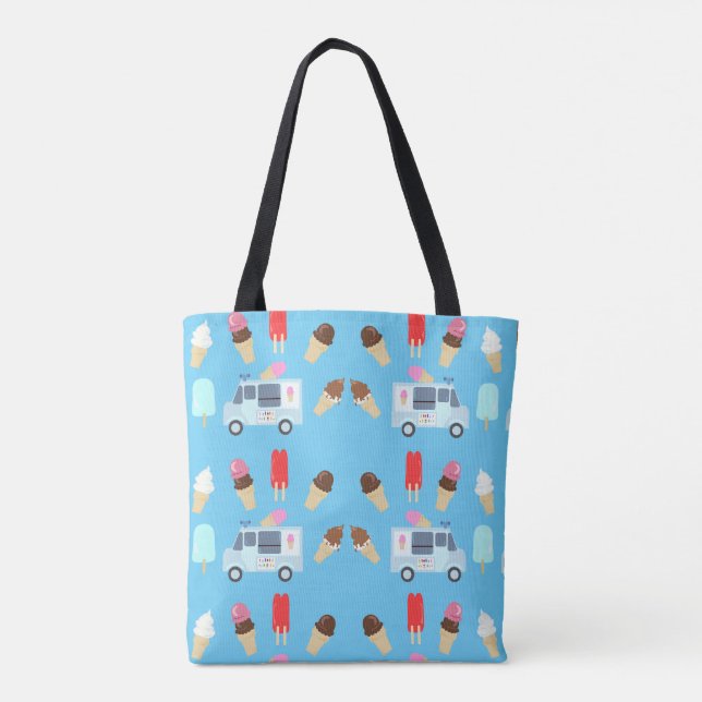 Adventure Ice Cream Truck Illustriertes Muster Tasche (Rückseite)