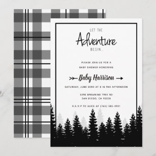 Adventure Invitation Baby Shower Babydusche Tree Einladung