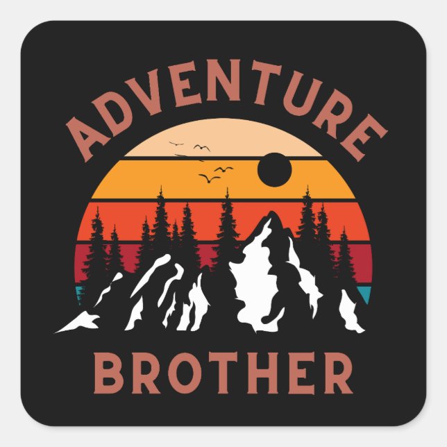 Adventure Kid Quadratischer Aufkleber (Vorderseite)