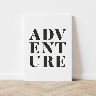 Adventure Kids Room Typografie Canvas Print Leinwanddruck