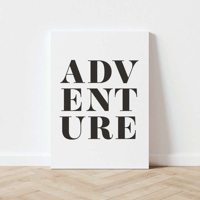 Adventure Kids Room Typografie Canvas Print Leinwanddruck (Von Creator hochgeladen)