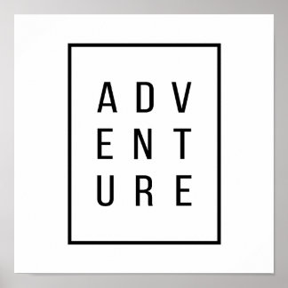 Adventure Letts - Modernes Minimalistisches Zitat Poster