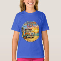 Adventure Life Retro Hippie Beach Sunset Graphic 
