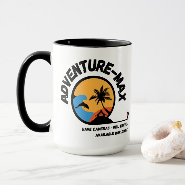 Adventure-MAX-Logo-Kaffeetasse Tasse (Mit Donut)