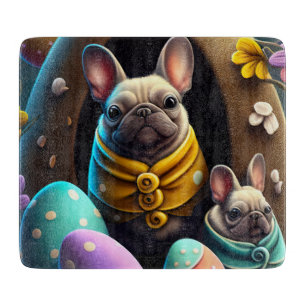 Adventure Mops mit Ostereiern Ein festlicher und N Schneidebrett