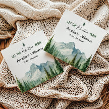 Adventure Mountain Baby Show Napkins