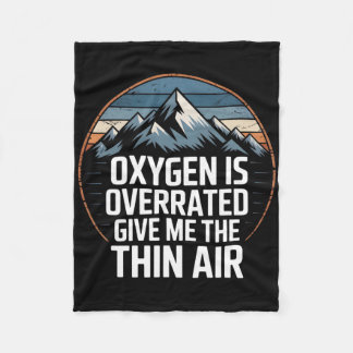 Adventure Mountain Life Vintage Climbing Peaks Exp Fleecedecke