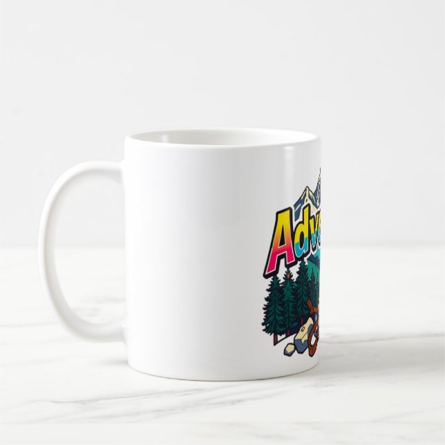 Adventure Mountain – Outdoor Hiking Nature Design  Kaffeetasse (Links)