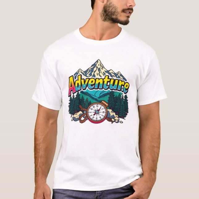 Adventure Mountain – Outdoor Hiking Nature Design  T-Shirt (Vorderseite)