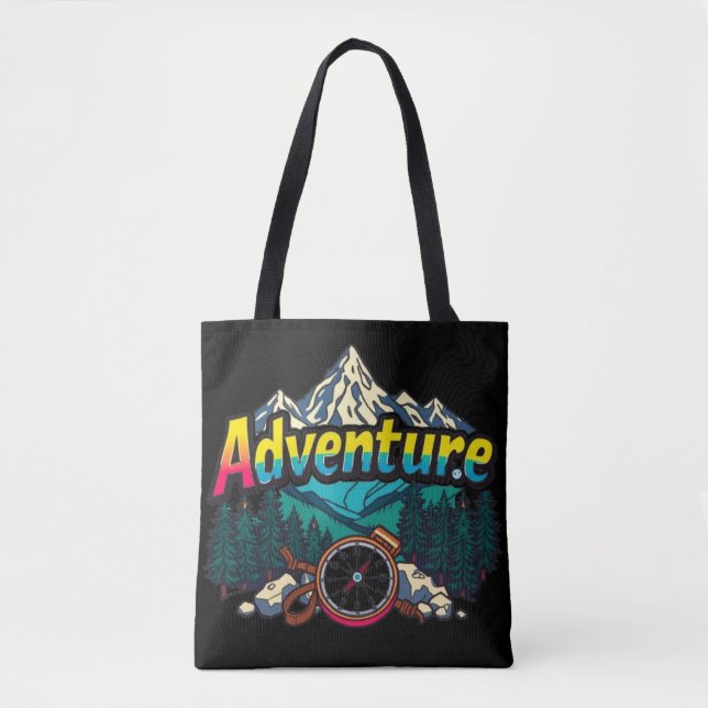 Adventure Mountain – Outdoor Hiking Nature Design  Tasche (Vorderseite)