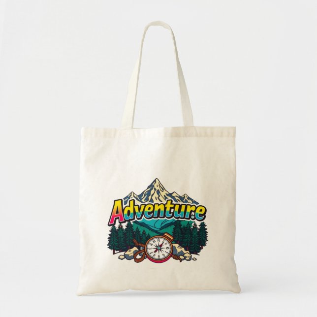 Adventure Mountain – Outdoor Hiking Nature Design  Tragetasche (Vorne)