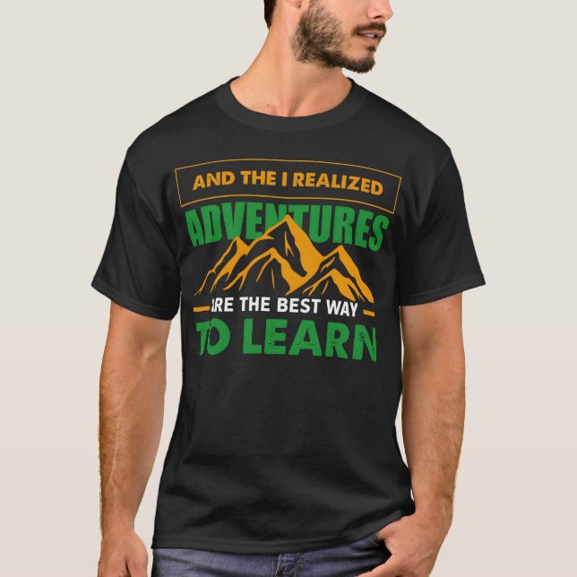 Adventure Mountain Outrs Camping Hiking Gifts boy T-Shirt (Vorderseite)