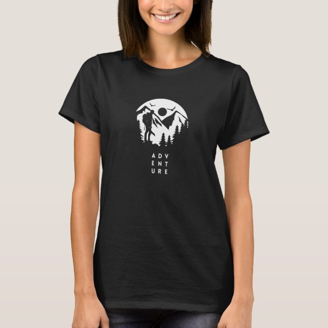 Adventure Mountains Wanderwege Wald T-Shirt (Vorderseite)