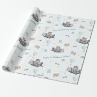 Adventure Niedlich Aviation Bear Blue Flugzeug Cus