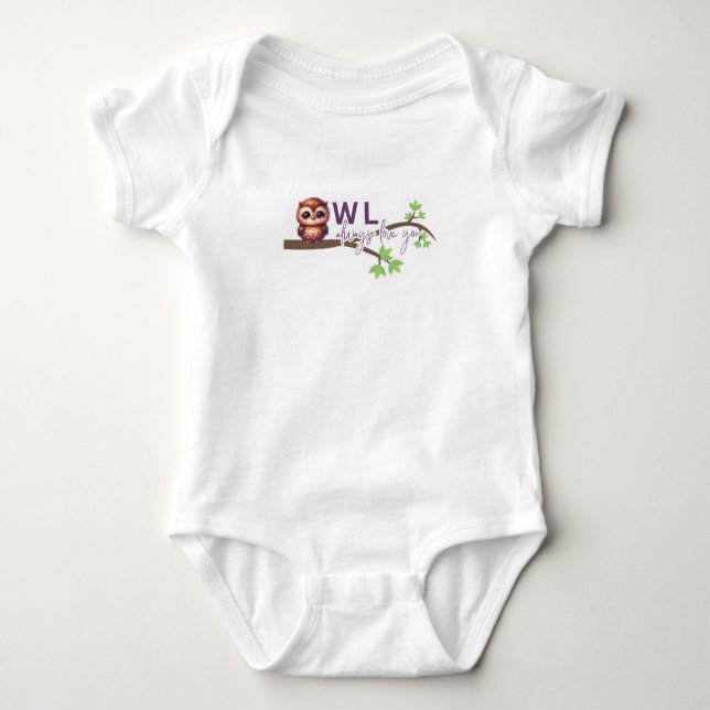 Adventure Owl Design Bodysuit für Baby Baby Strampler (Vorderseite)