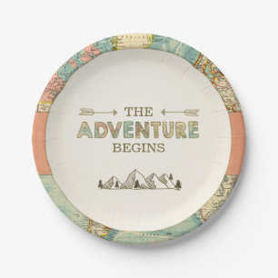 Adventure Paper Tellers Travel World Map Dusche Pappteller