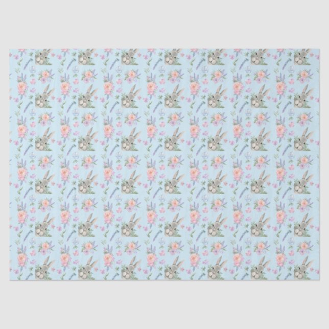 Adventure Park Osterfest Bunny Spring Pastel Blume Seidenpapier (Vorderseite)