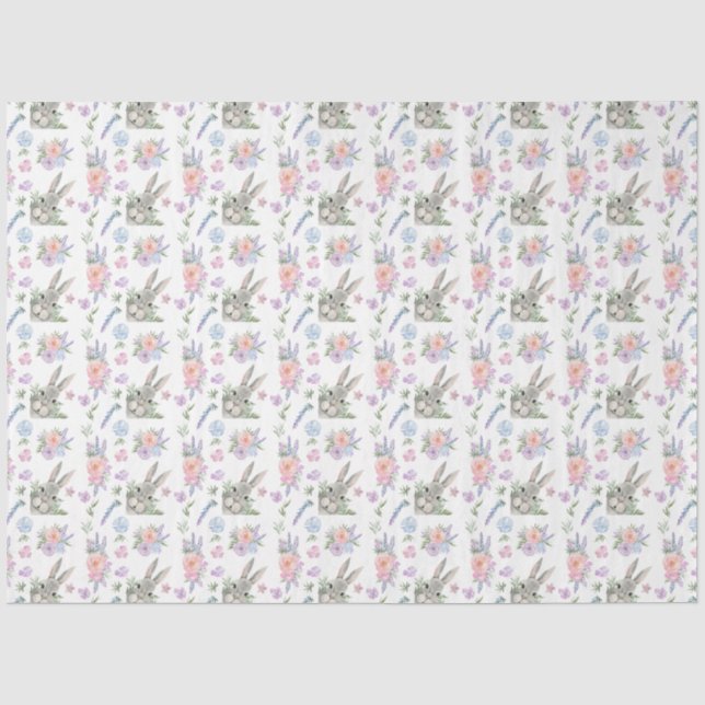 Adventure Park Osterfest Bunny Spring Pastel Blume Seidenpapier (Vorderseite)