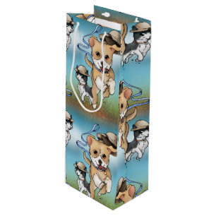 Adventure Pup and Kitty Geschenktüte Für Weinflaschen