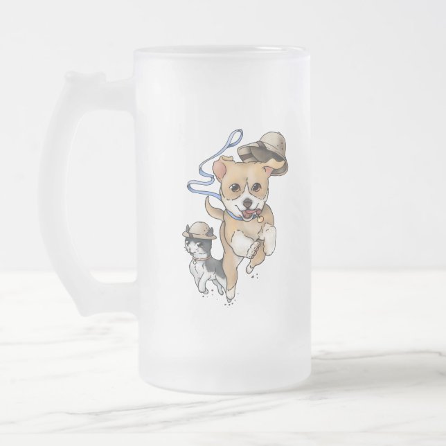 Adventure Pup and Kitty Mattglas Bierglas (Links)