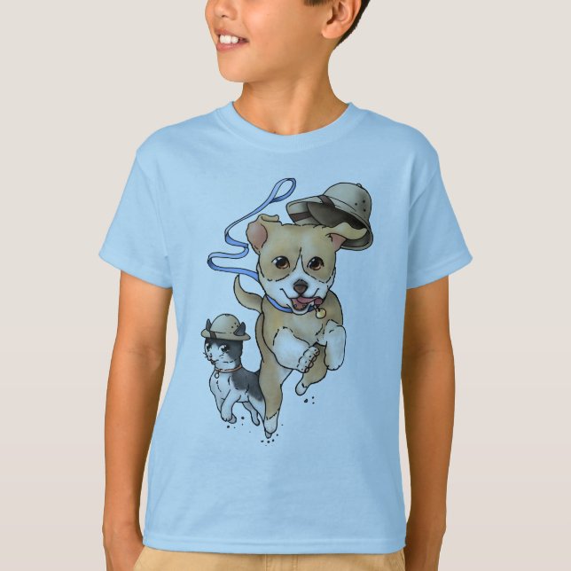 Adventure Pup and Kitty T-Shirt (Vorderseite)
