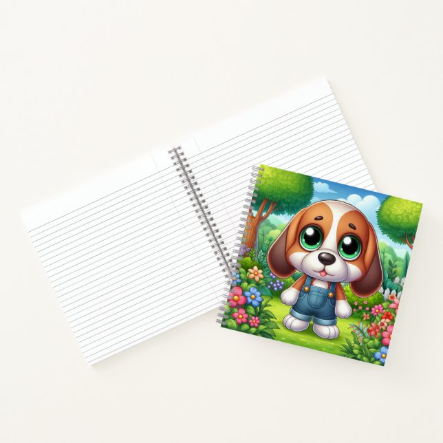 Adventure Puppy in Overalls Notizbuch (Innenseite)