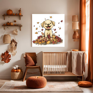 Adventure Puppy Playing Poster