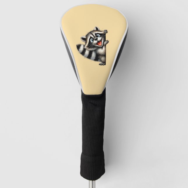 Adventure Raccoon Weihnachten Flüchtige Blick - Ni Golf Headcover (Vorderseite)