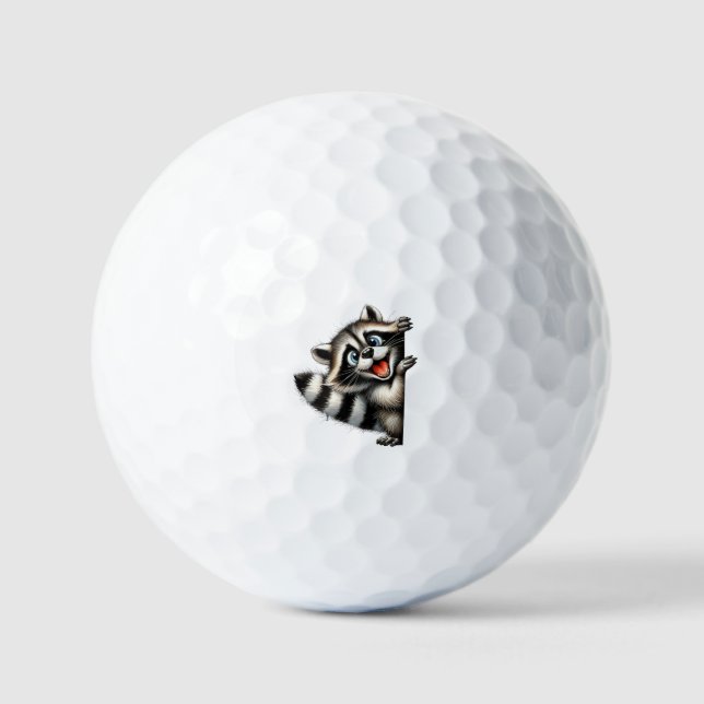 Adventure Raccoon Weihnachten Flüchtige Blick - Ni Golfball (Vorderseite)