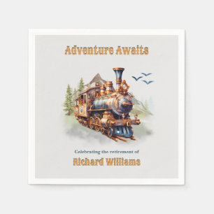 Adventure Retirement Vintag Trading Mountains Serviette