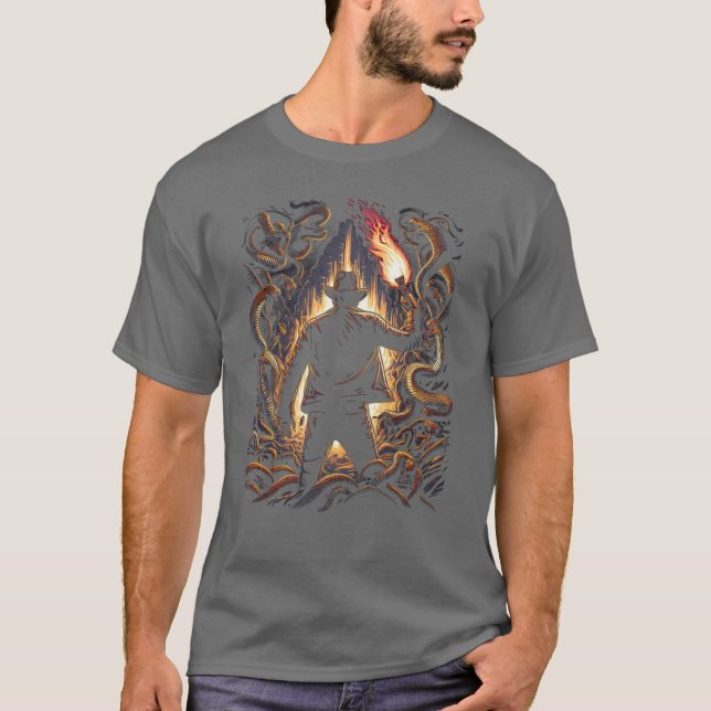 Adventure Seeker mit Torch Amidst Snakes Adventur T-Shirt (Vorderseite)