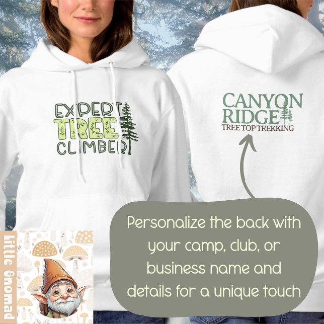 Adventure Seeking Experte Tree Kletterparadies Hoodie (Little Gnomad - Personalized Adventure Seeking Expert Tree Climber Nature Hoodie)