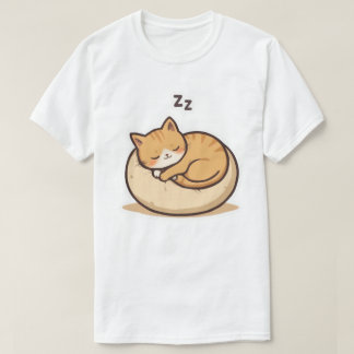 Adventure Sleeping Cat - Niedlicher Cartoon Kitty  T-Shirt