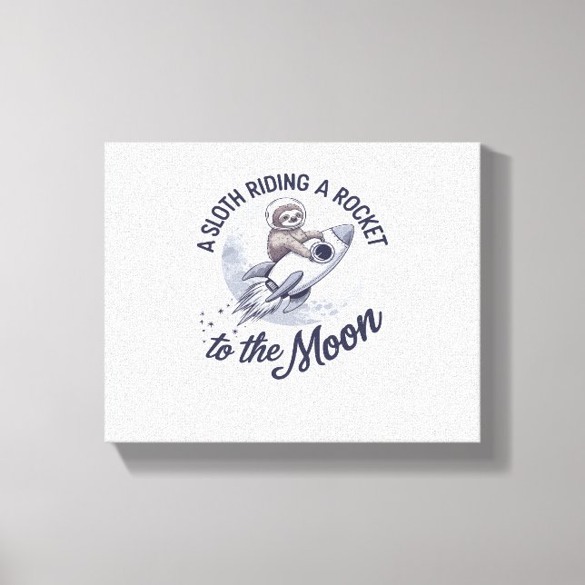 Adventure Sloth Astronaut Leinwanddruck (Vorderseite)
