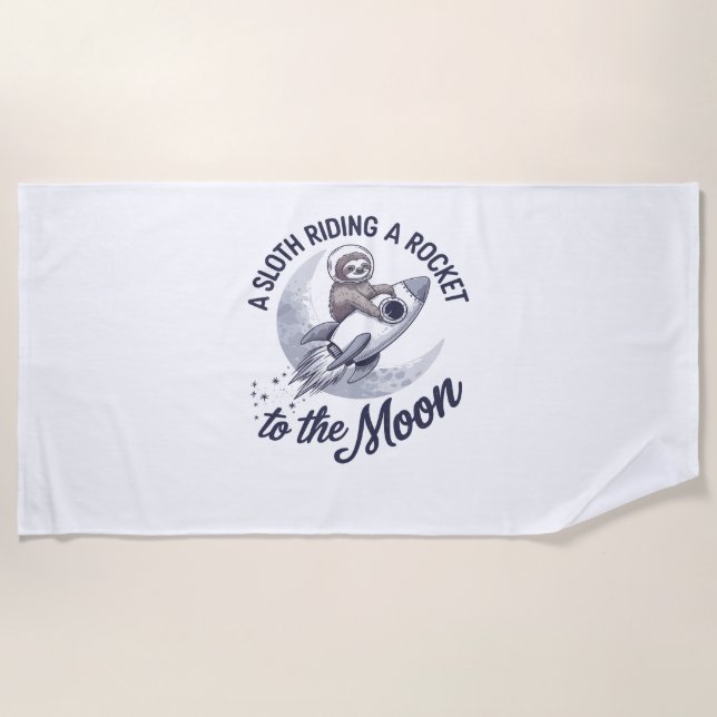 Adventure Sloth Astronaut Strandtuch (Vorderseite)