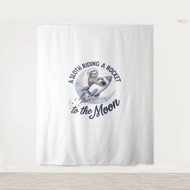 Adventure Sloth Astronaut Wandteppich (Vorderseite)