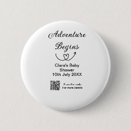 Adventure startet Baby Dusche Scan QR Button