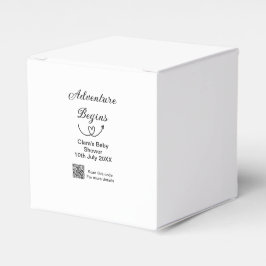 Adventure startet Baby Dusche Scan QR Geschenkschachtel