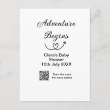Adventure startet Baby Dusche Scan QR