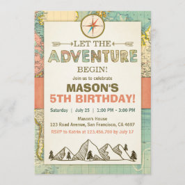 Adventure startet Einladung Geburtstag Einladung R