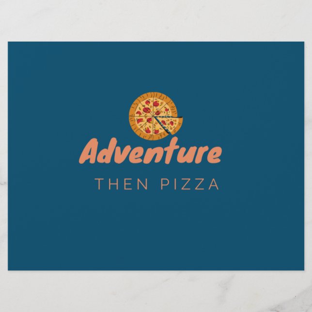 ADVENTURE THEN PIZZA FLYER (Vorne)