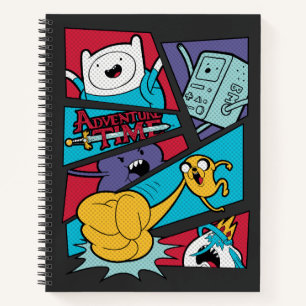 Adventure Time   Action Panel Graphic Notizbuch