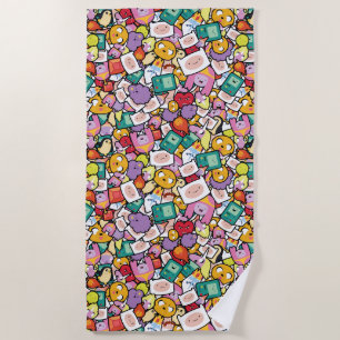 Adventure Time Character Toss Pattern Strandtuch