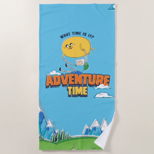 Adventure Time   Jake Floating With Finn Strandtuch