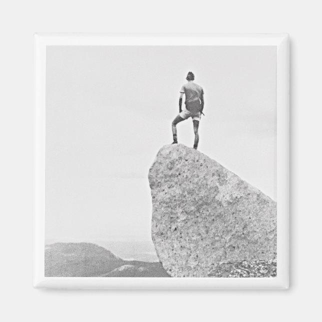 Adventure Travel FOTO Schwarz-weiß Entdeckungsreis Magnet (Vorne)