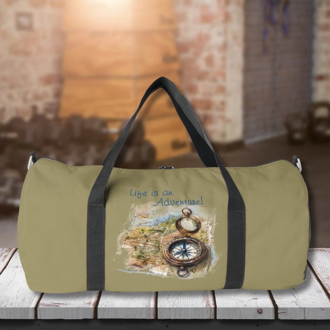 Adventure Vintag Compass Gym Travel Duffle Bag (Von Creator hochgeladen)