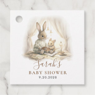 Adventure Watercolor Bunny Baby Showgeschenk Geschenkanhänger